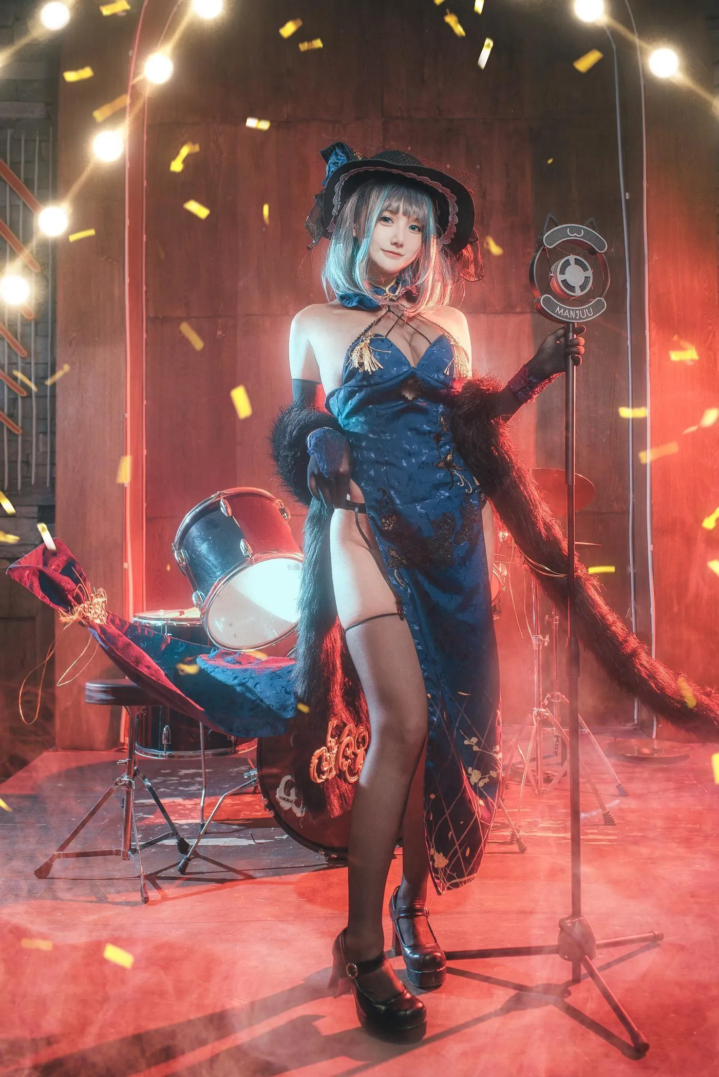 仙九Airi – NO.14 柴郡旗袍 [22P]插图1